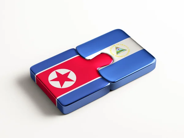 Nicaragua North Korea  Puzzle Concept — Stock Photo, Image