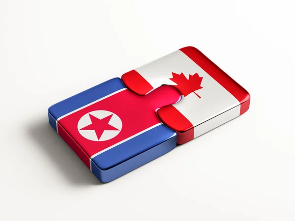 Canadá Corea del Norte Puzzle Concepto —  Fotos de Stock