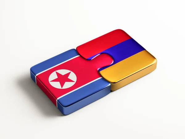 Armenien Nordkorea Puzzle-Konzept — Stockfoto