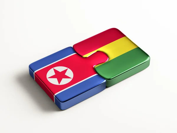 Bolivien Nordkorea Puzzle-Konzept — Stockfoto