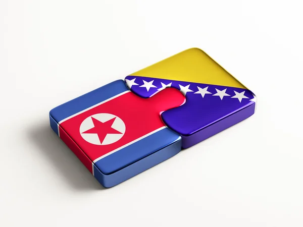 Bosnien und Herzegowina Nordkorea Puzzle-Konzept — Stockfoto