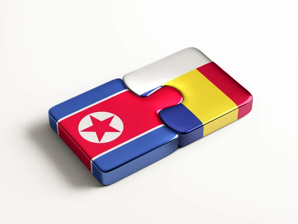 Romania Corea del Nord Puzzle Concept — Foto Stock