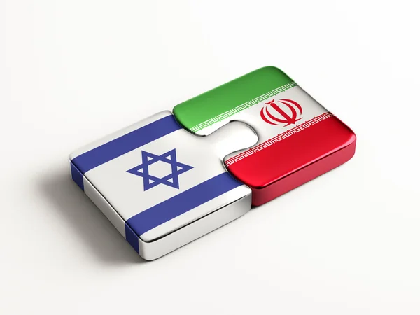 Israel Iran pussel koncept — Stockfoto