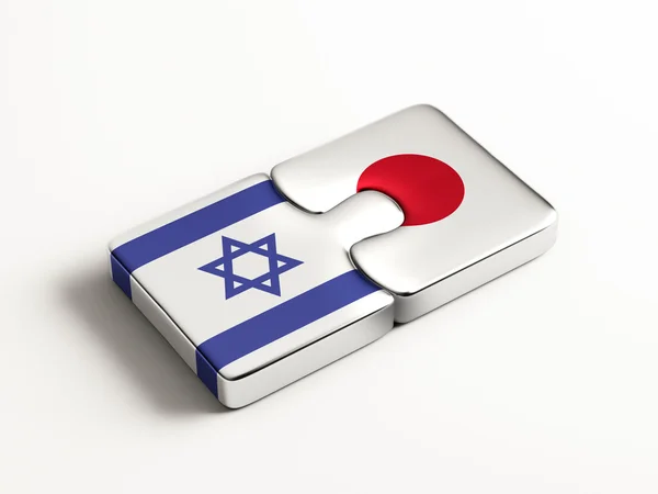 日本イスラエル パズル コンセプト — ストック写真