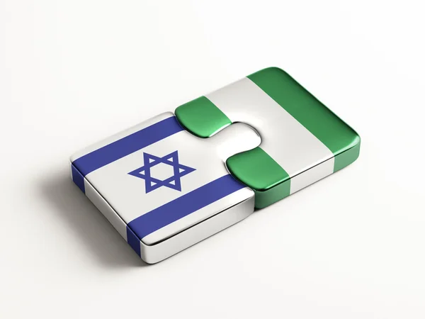Nigéria Israel Puzzle Concept — Fotografia de Stock