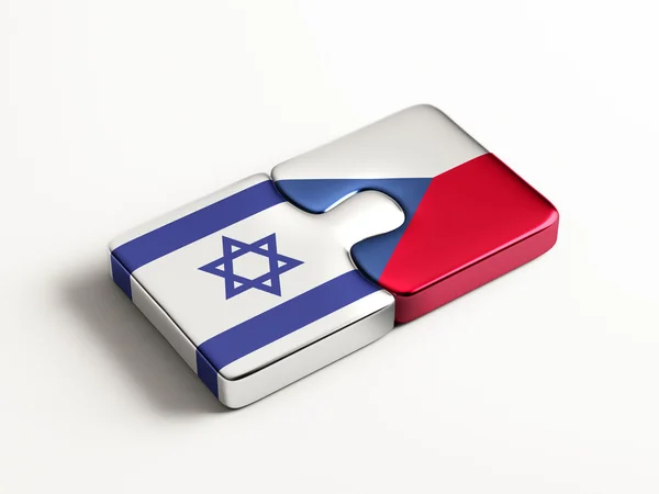 República Checa Israel Puzzle Concepto — Foto de Stock
