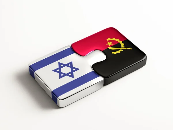 Conceito de quebra-cabeça de Israel de Angola — Fotografia de Stock