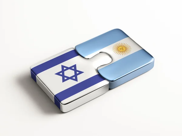 アルゼンチン イスラエル パズル コンセプト — ストック写真