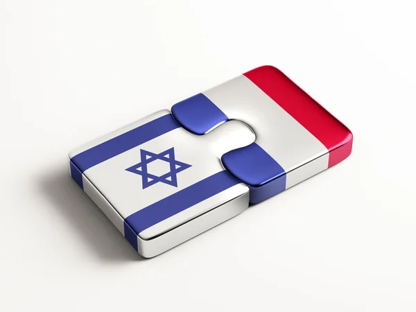 フランス イスラエル パズル コンセプト — ストック写真
