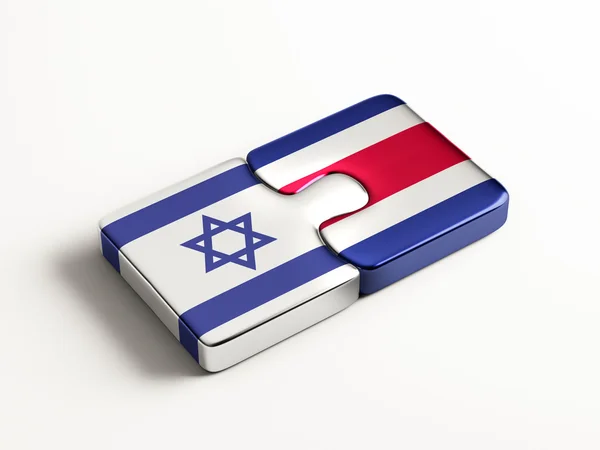 Costa Rica israel puzzle-konzept — Stockfoto
