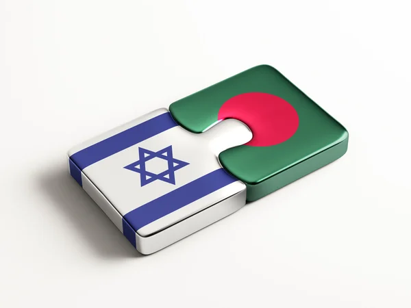 バングラデシュ イスラエル パズル コンセプト — ストック写真