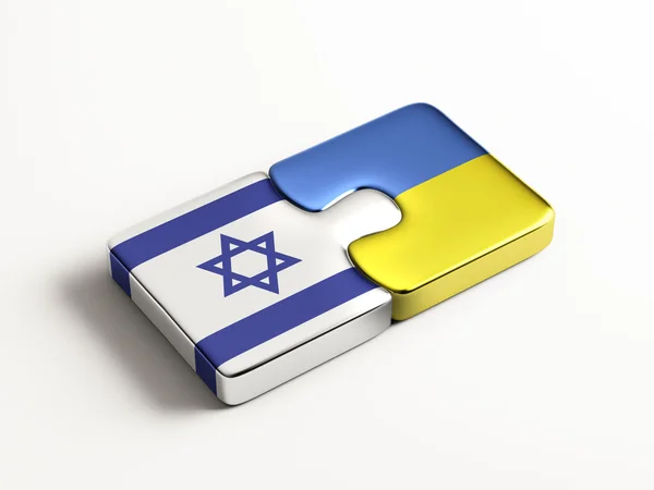 Ukraine Israël Puzzle Concept — Photo