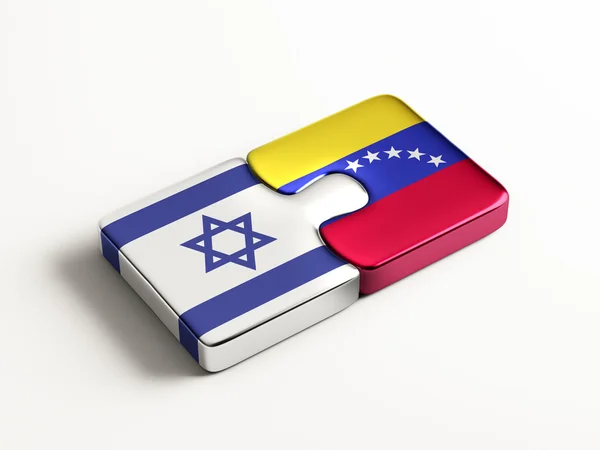 Venezuela Israel  Puzzle Concept — Stock Photo, Image