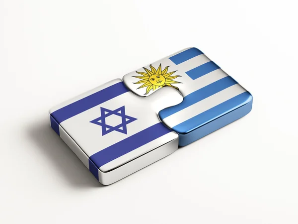 Uruguay Israël Puzzle Concept — Photo