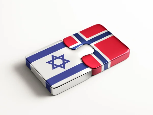 Norge Israel pussel koncept — Stockfoto