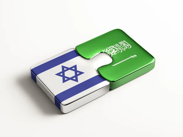 Saudiarabien Israel pussel koncept — Stockfoto