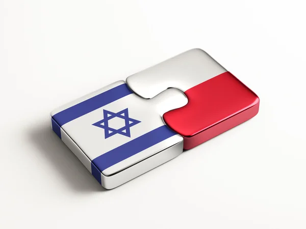 Polen israel puzzle konzept — Stockfoto