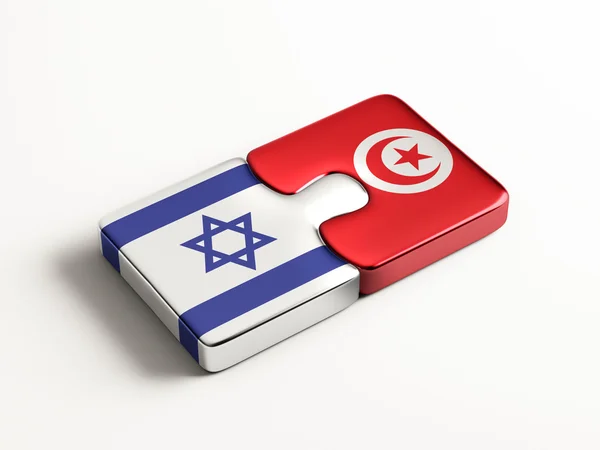 Tunisien Israel pussel koncept — Stockfoto