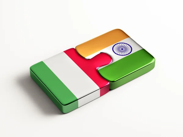 Italy India  Puzzle Concept — Stock Photo, Image