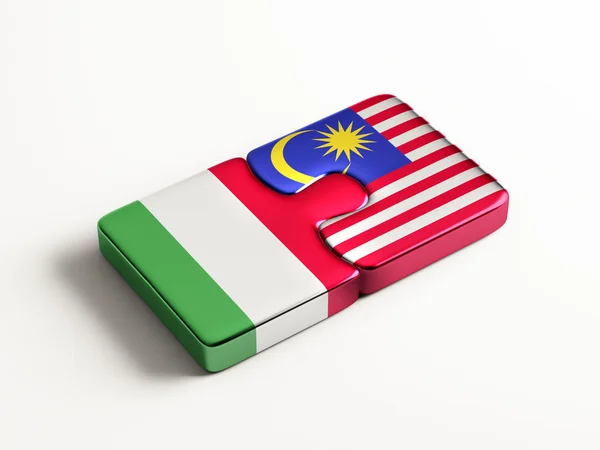 Malaysia Italien Puzzle-Konzept — Stockfoto