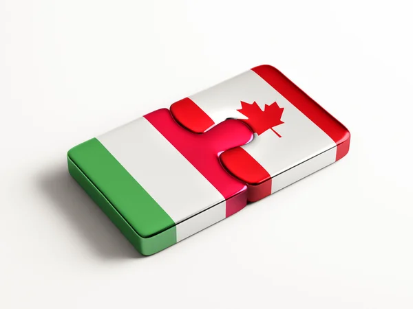 Canada Italy  Puzzle Concept — Stock Photo, Image