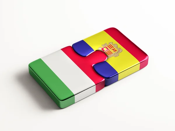 Andorra Italië puzzel Concept — Stockfoto