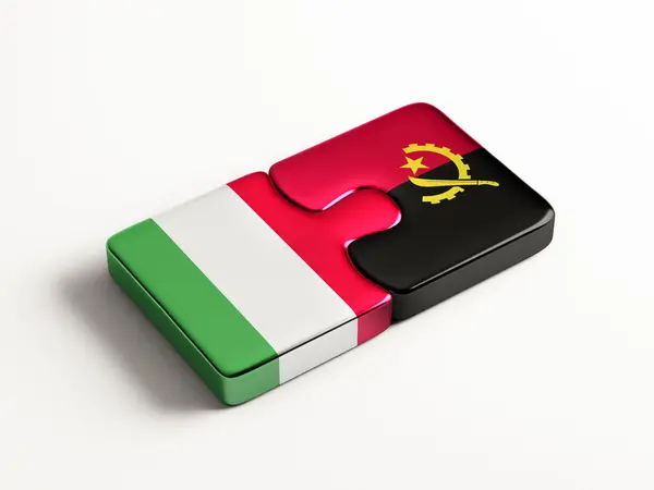 앙골라 이탈리아 퍼즐 개념 — 스톡 사진