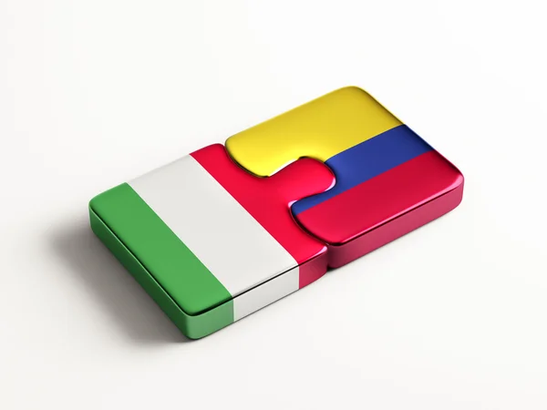 Colombia Italië puzzel Concept — Stockfoto