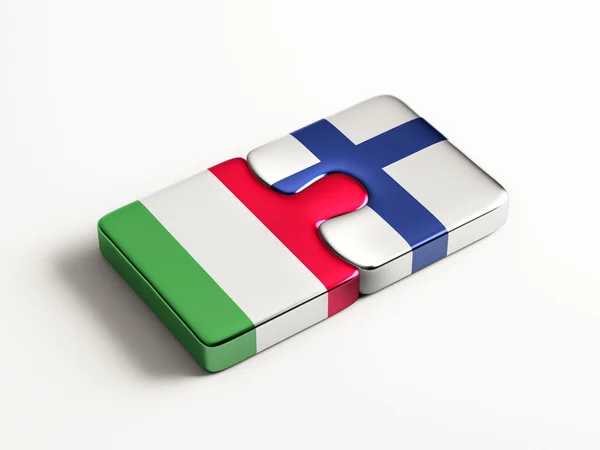 핀란드 이탈리아 퍼즐 개념 — 스톡 사진