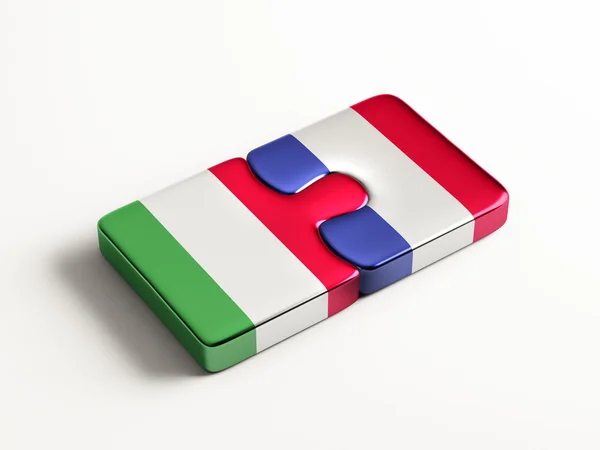 Frankrijk Italië puzzel Concept — Stockfoto