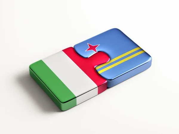 Aruba Italië puzzel Concept — Stockfoto