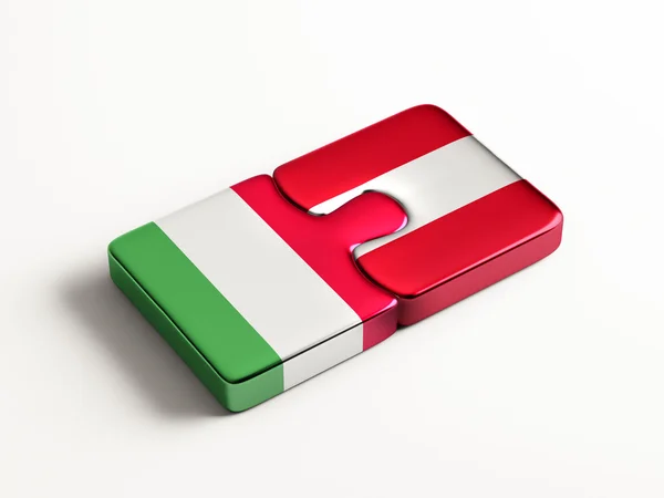 Oostenrijk Italië puzzel Concept — Stockfoto