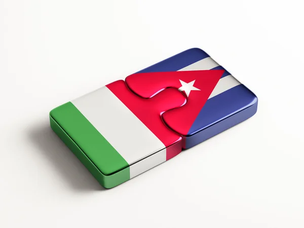 Cuba Italia Puzzle Concept — Foto Stock