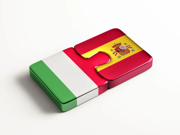 Spain Italy  Puzzle Concept — Stock Photo, Image