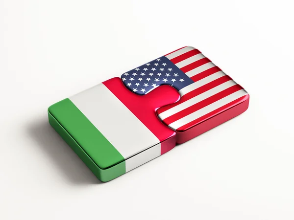 Verenigde Staten Italië puzzel Concept — Stockfoto