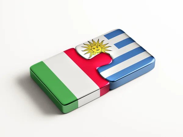 Uruguay Italia Puzzle Concepto — Foto de Stock