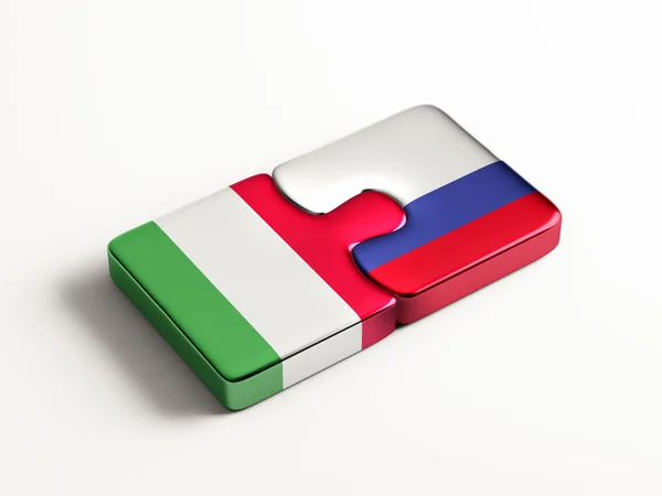 Rusia Italia Puzzle Concept — Fotografie, imagine de stoc