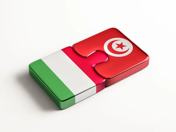 Tunisia Italy  Puzzle Concept — Stock Photo, Image