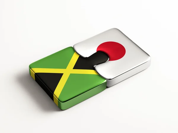 日本ジャマイカ パズル コンセプト — ストック写真