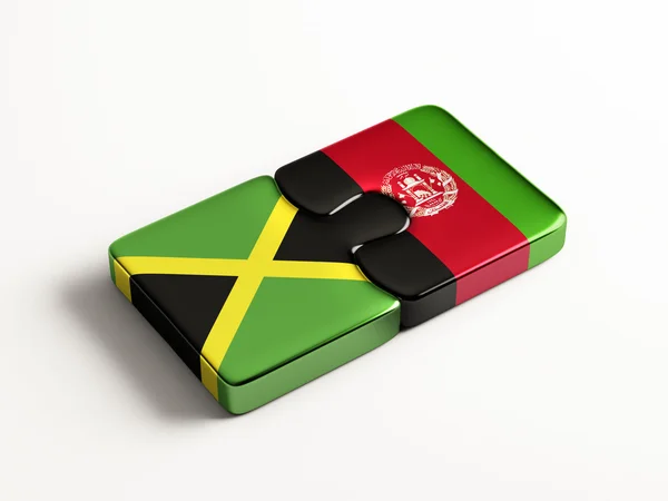 Afghanistan Jamaica puzzel Concept — Stockfoto