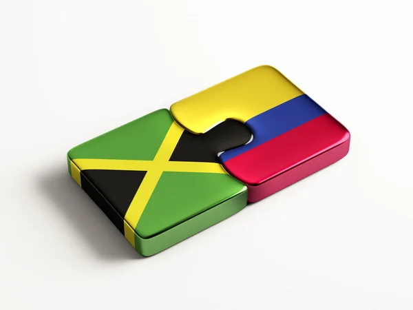 Colombia Jamaica  Puzzle Concept — Stock Photo, Image