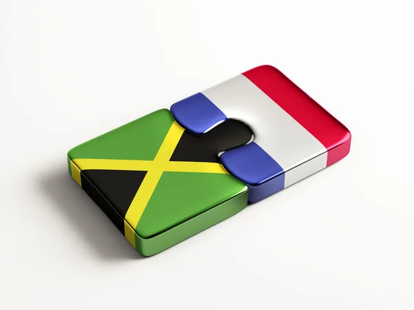 Francia Giamaica Puzzle Concept — Foto Stock