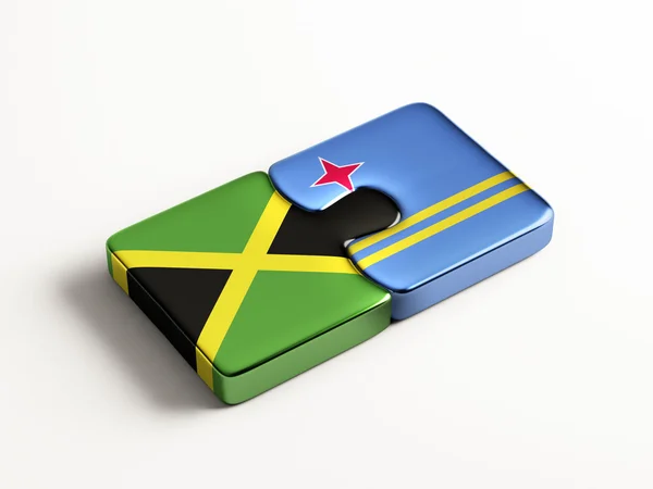 Aruba Jamaica puzzel Concept — Stockfoto