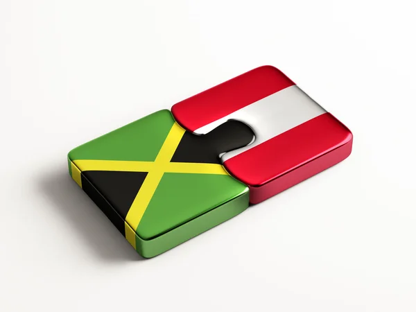 Austria Jamaica  Puzzle Concept — Stock Photo, Image