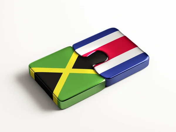 Costa Rica Jamaica puzzel Concept — Stockfoto