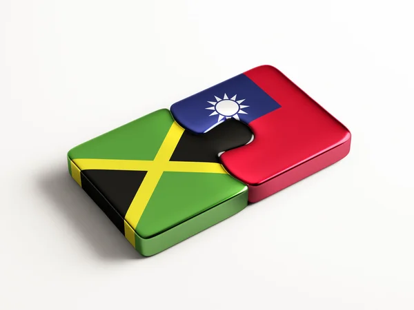 Taiwan Jamaica  Puzzle Concept — Stock Photo, Image