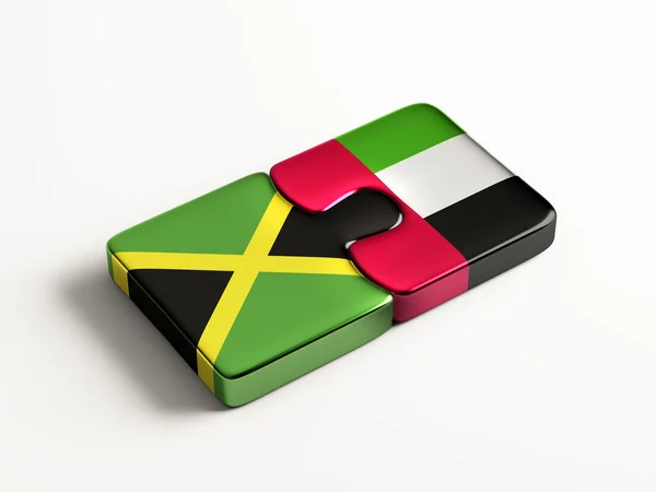 Verenigde Arabische Emiraten Jamaica puzzel Concept — Stockfoto