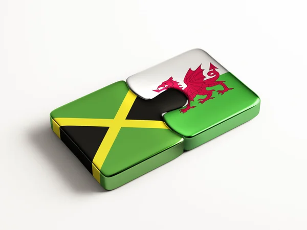 Wales Jamaica pussel koncept — Stockfoto