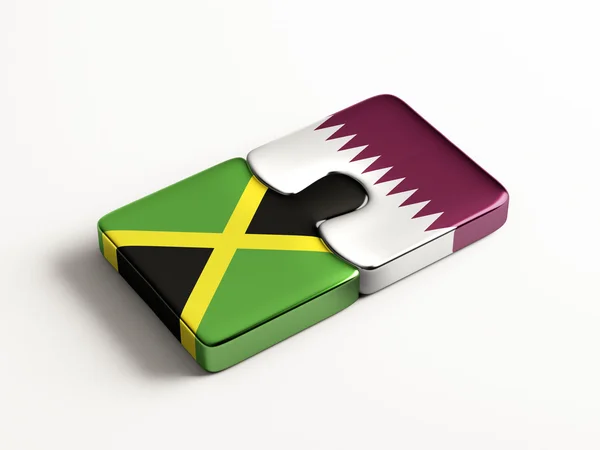 Qatar Jamaica puzzel Concept — Stockfoto