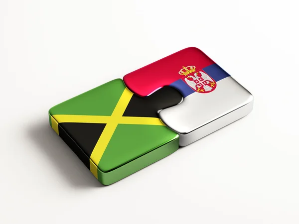 Serbien Jamaica pussel koncept — Stockfoto